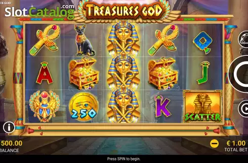 Pantalla2. Treasures God Tragamonedas 
