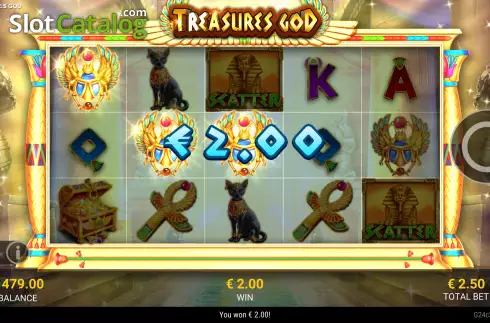 Win Screen 2. Treasures God slot