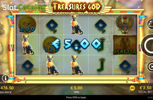 Win Screen 4. Treasures God slot