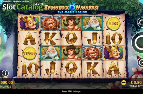 Bildschirm2. Spinnerix and Winnerix The Magic Potion slot