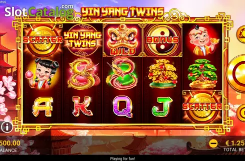 Game screen. Yin Yang Twins slot