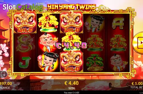 Win screen 2. Yin Yang Twins slot