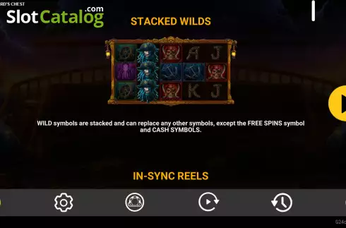 Stacked Wilds screen. Blue Beard's Chest slot