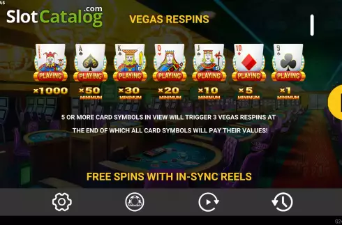 Game Features screen 2. Pokie Vegas slot