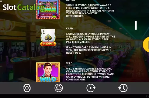 Game Features screen 4. Pokie Vegas slot