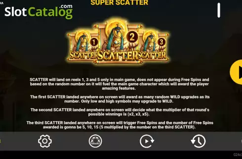 Super Scatter screen. Rays of Ra slot