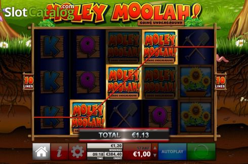 Win Screen 2. Moley Moolah slot
