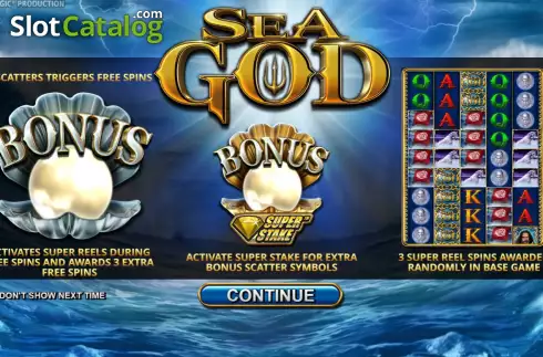 Écran2. Sea God (Reflex Gaming) Machine à sous