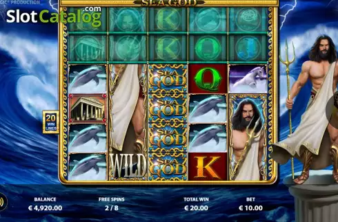 Reels Screen. Sea God (Reflex Gaming) slot