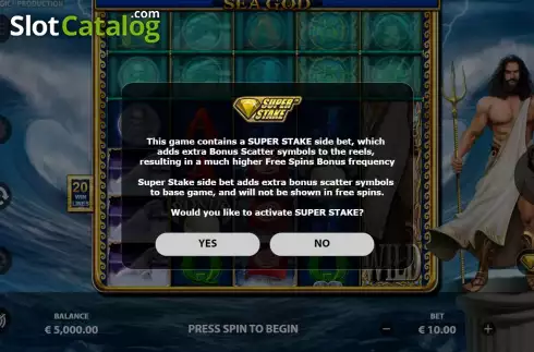 Super Stake. Sea God (Reflex Gaming) slot