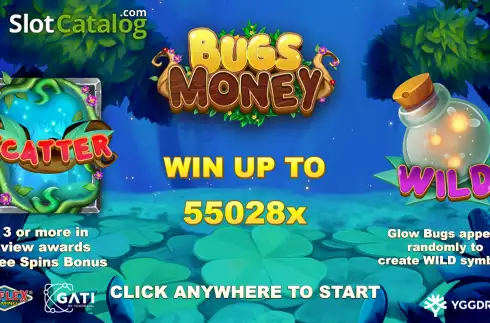 Start Screen. Bugs Money slot