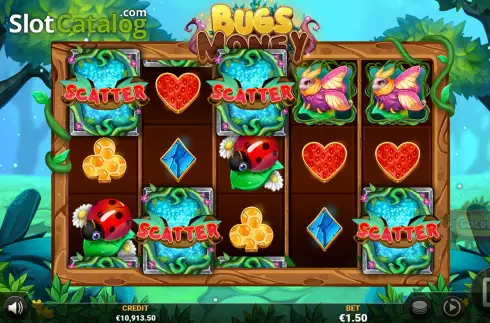 Free Spins Win Screen. Bugs Money slot