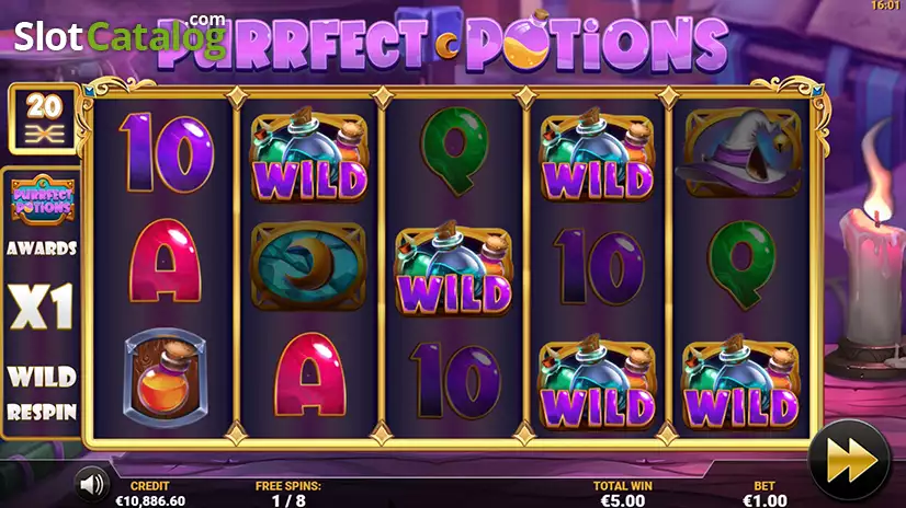 Purrfect Potions Free Spins