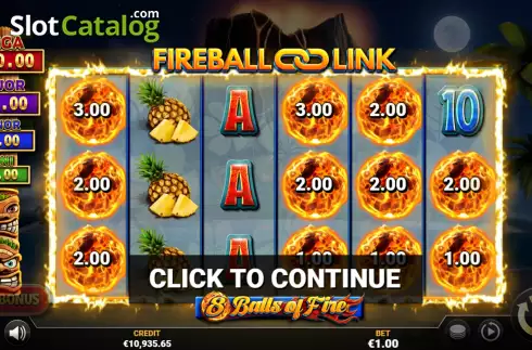 Bonus Game Win Screen. 8 Balls of Fire slot