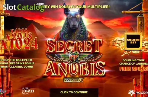 Écran2. Secret of Anubis Doublemax Machine à sous