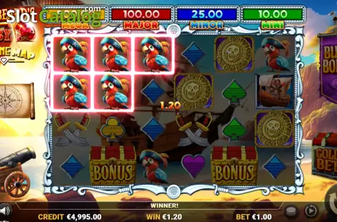 Schermo3. Redbeard's Ruby - Fortune Map slot