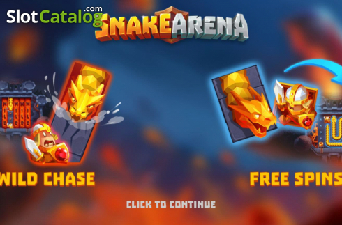 Start Screen. Snake Arena slot