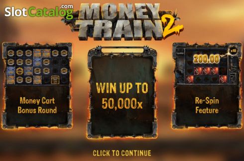 Start Screen. Money Train 2 slot