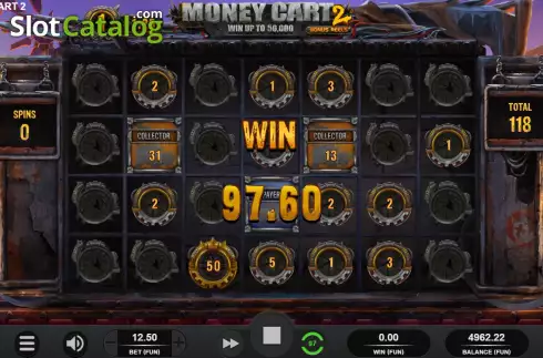 Win Screen. Money Cart 2 slot