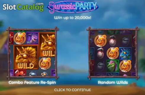 Bildschirm2. Jurassic Party slot