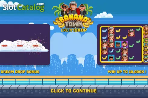 Start Screen. Banana Town Dream Drop slot