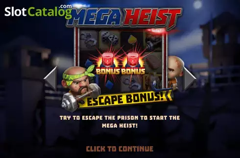 Start Screen. Mega Heist slot