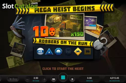 Bonus Game 1. Mega Heist slot