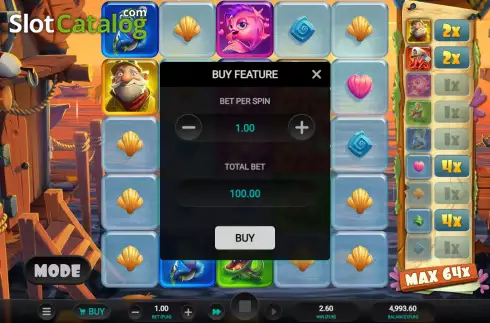 Buy Feature Screen. Lure of Fortune slot