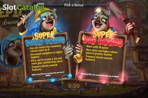 Super Dig Bonus Win Screen. Epic Dreams slot