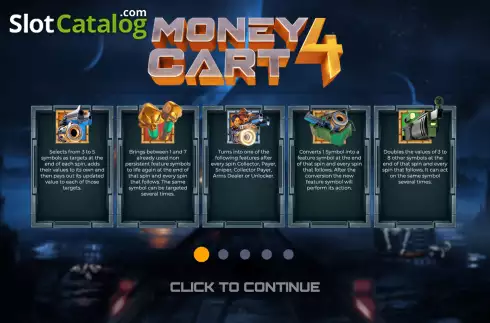 Start Screen. Money Cart 4 slot