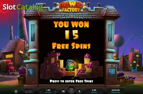 Free Spins Win Screen. Firewins Factory slot