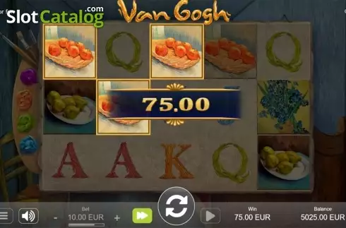 Win screen. Van Gogh (Sthlm Gaming) slot