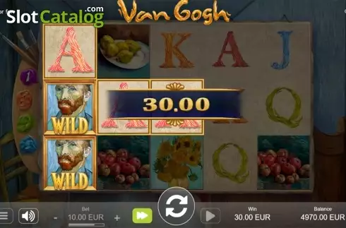 Wild win screen. Van Gogh (Sthlm Gaming) slot