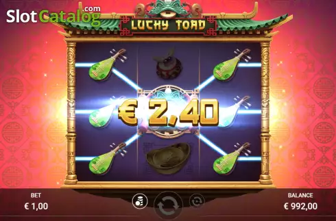 Win screen. Lucky Toad (Reloaded Gaming) slot