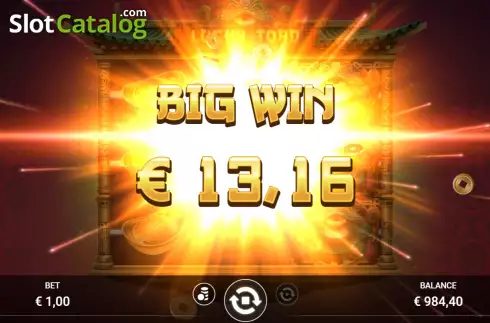 Big Win screen. Lucky Toad (Reloaded Gaming) slot
