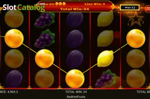 Ekran4. Red Hot Fruits (Retro Gaming) yuvası