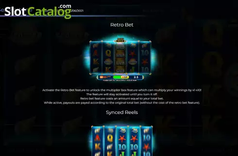Retro bet feature screen. Deep Sea Fortune slot