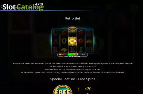 Retro bet feature screen. Snatch the Gold slot