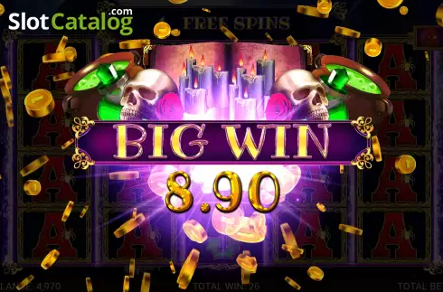Big Win Screen. Book of Witchcraft slot