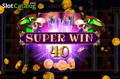 Super Win Screen. Book of Witchcraft slot