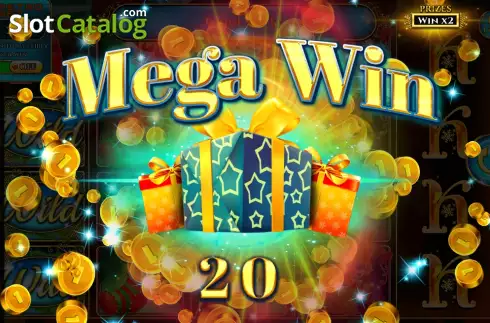 Mega Win Screen. Retro Gifts slot
