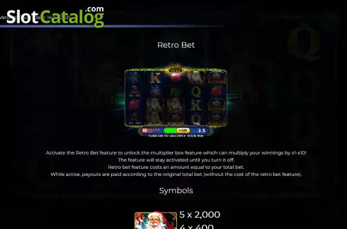 Retro bet feature screen. Novi God slot