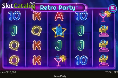 Reel screen. Retro Party slot