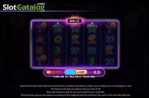 Retro bet screen. Retro Party slot