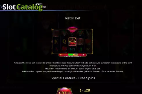 Retro bet feature screen. Mystery Of Venice slot