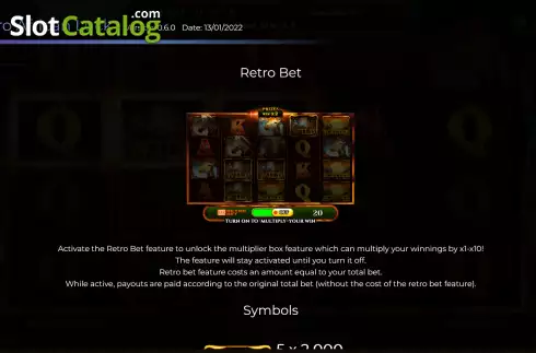 Retro bet feature screen. African Luck slot
