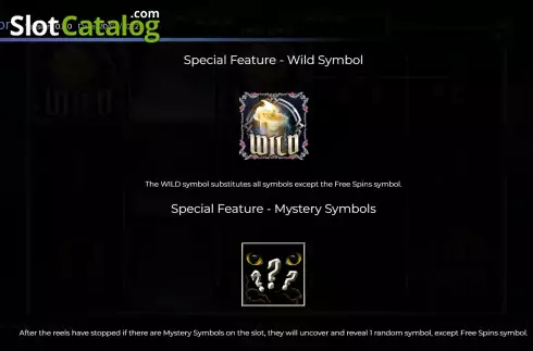 Special symbols screen. Retro Horror slot