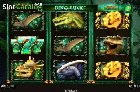 Game screen. Dino Luck slot