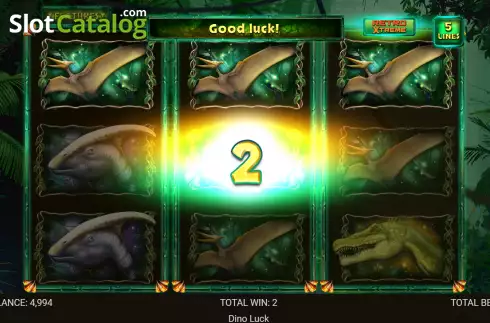 Win screen. Dino Luck slot