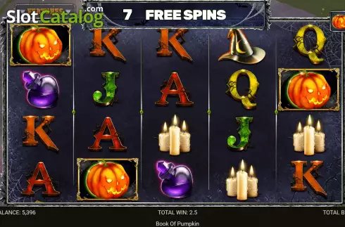 Free Spins screen 2. Book of Pumpkin (Retro Gaming) slot